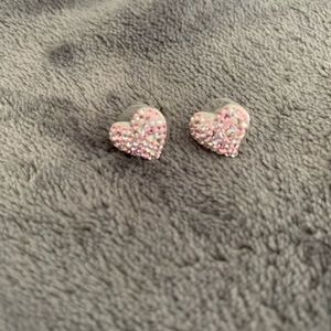 Swarovski pink heart earings